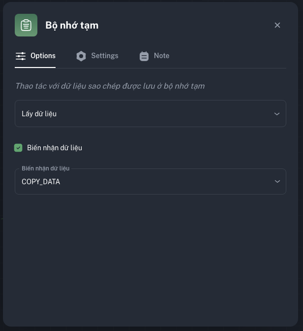 Node Bộ nhớ tạm | MKT Login Docs