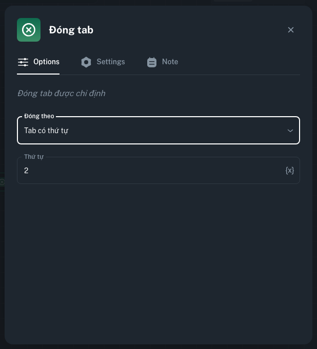 Node Đóng Tab | MKT Login Docs