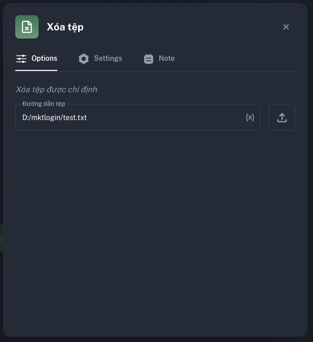 Node Xoá tệp | MKT Login Docs