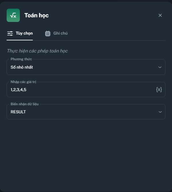 Node Toán học | MKT Login Docs