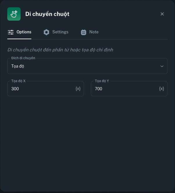 Node Di chuyển chuột | MKT Login Docs