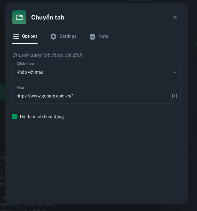 Node Chuyển Tab | MKT Login Docs